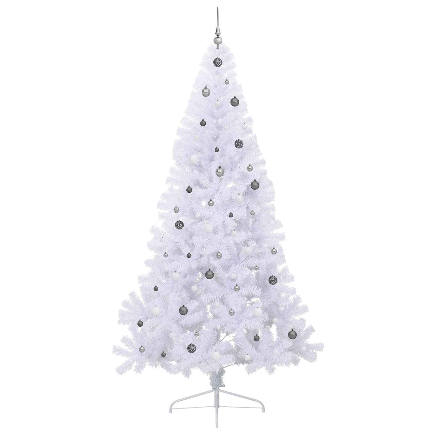 Artificial Christmas Tree with Stand White 240 cm PVC and Steel