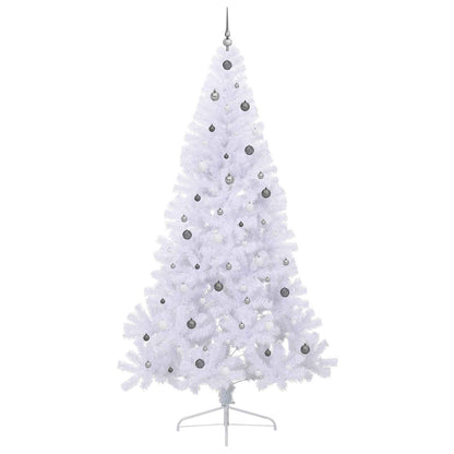 Artificial Christmas Tree with Stand White 240 cm PVC and Steel