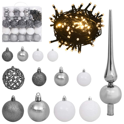 Artificial Christmas Tree with Stand White 240 cm PVC and Steel
