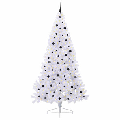 Artificial Christmas Tree with Stand White 240 cm PVC and Steel
