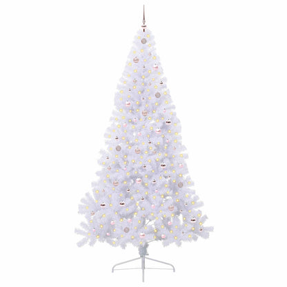 Artificial Christmas Tree with Stand White 240 cm PVC and Steel