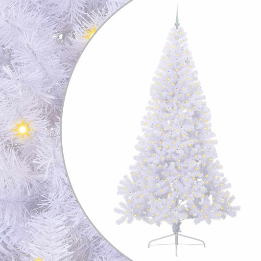 Artificial Christmas Tree with Stand White 240 cm PVC and Steel
