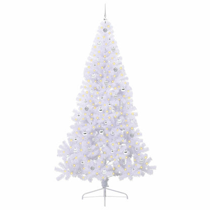 Artificial Christmas Tree White 240 cm PVC and Steel