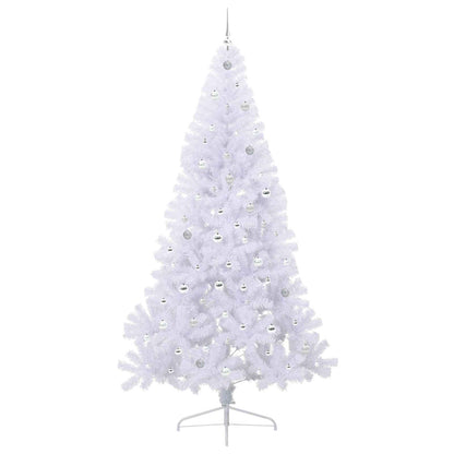 Artificial Christmas Tree White 240 cm PVC and Steel