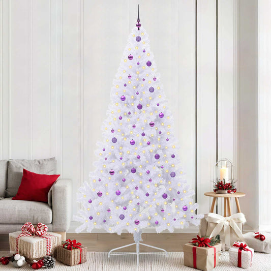 Artificial Christmas Tree with Stand White 240 cm PVC and Steel