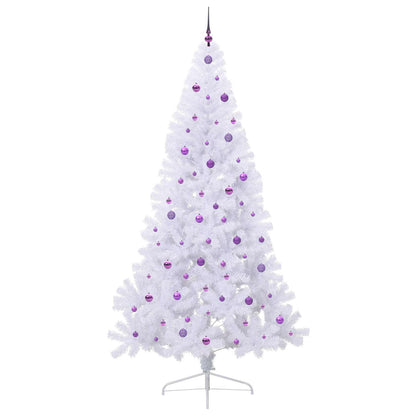 Artificial Christmas Tree with Stand White 240 cm PVC and Steel