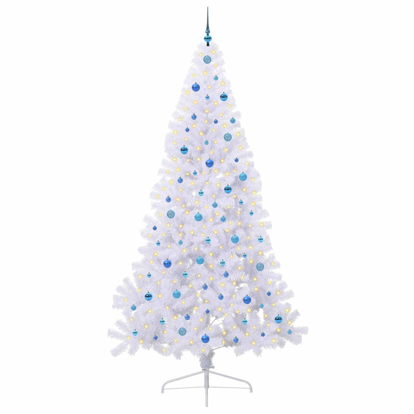 Artificial Christmas Tree with Stand White 240 cm PVC and Steel