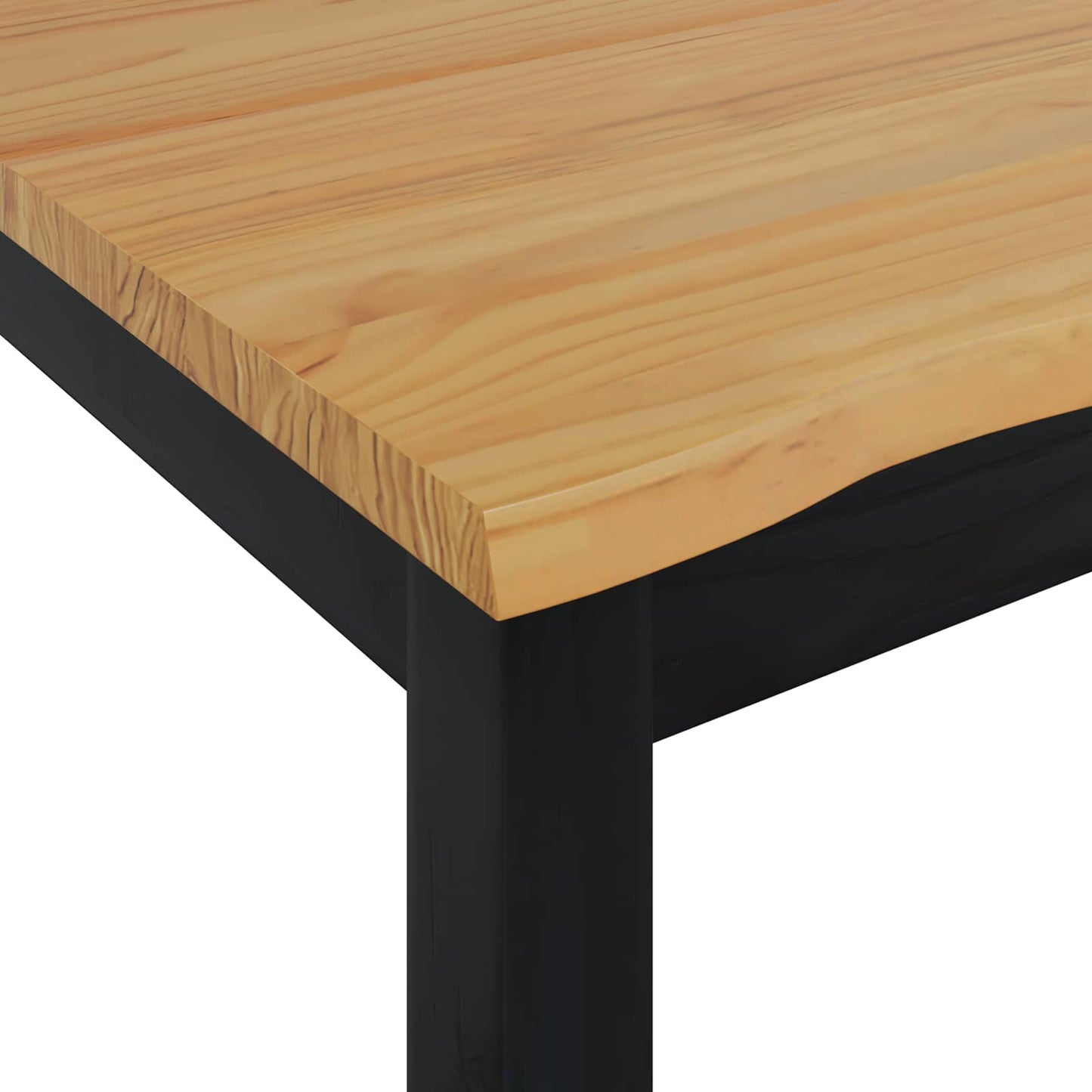 Dining Table EKAI Black 112 x 70 x 76.5 cm Solid Pine Wood