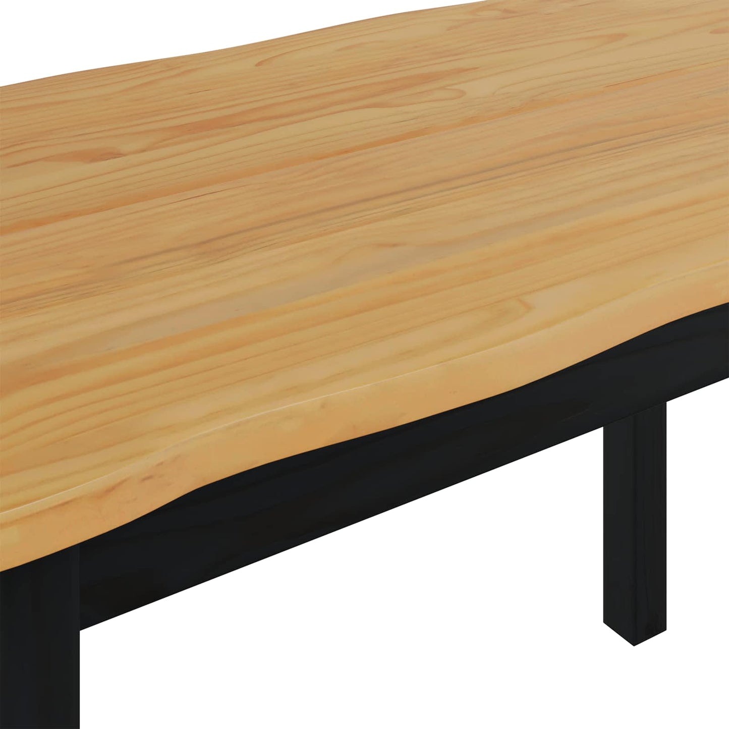 Dining Table EKAI Black 112 x 70 x 76.5 cm Solid Pine Wood