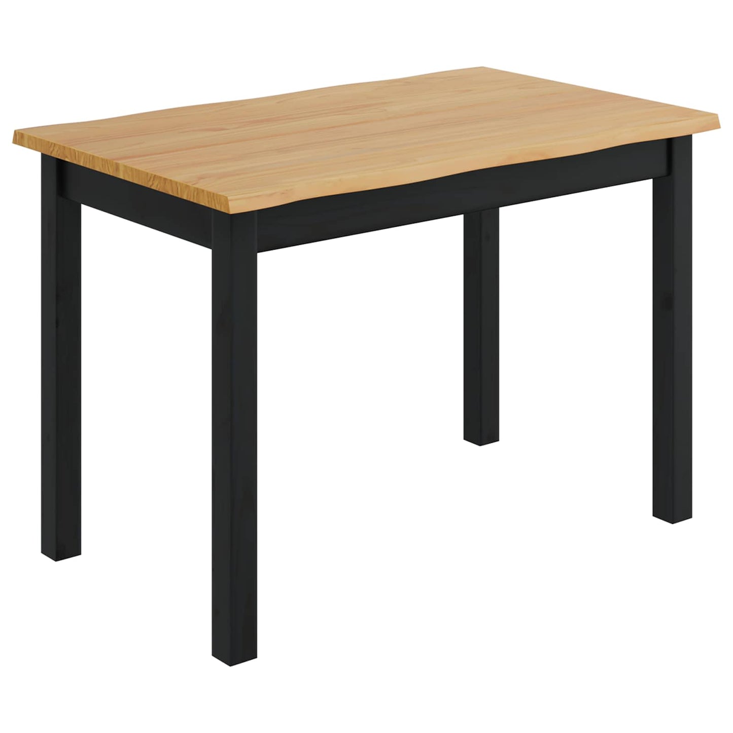 Dining Table EKAI Black 112 x 70 x 76.5 cm Solid Pine Wood