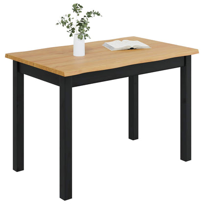 Dining Table EKAI Black 112 x 70 x 76.5 cm Solid Pine Wood