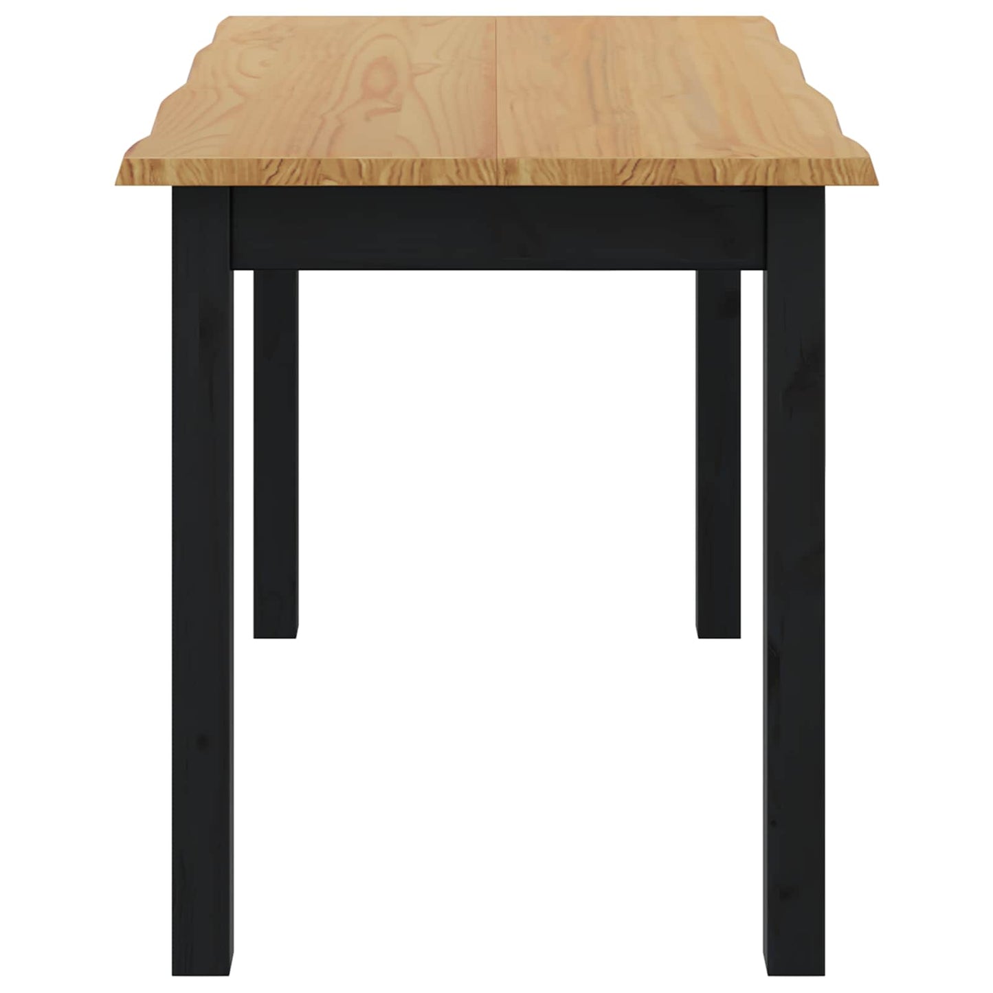 Dining Table EKAI Black 112 x 70 x 76.5 cm Solid Pine Wood