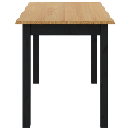 Dining Table EKAI Black 112 x 70 x 76.5 cm Solid Pine Wood