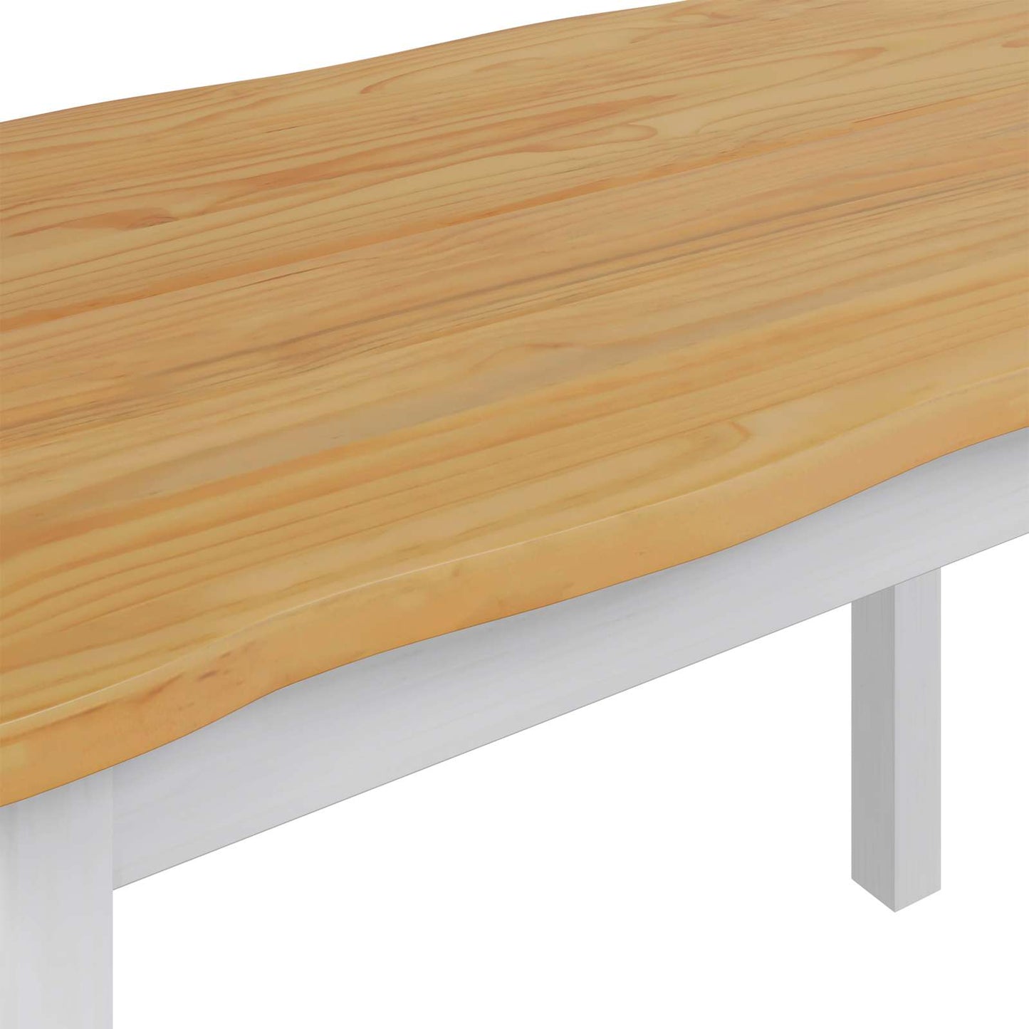 Dining Table EKAI White 112 x 70 x 76.5 cm Solid Pine Wood
