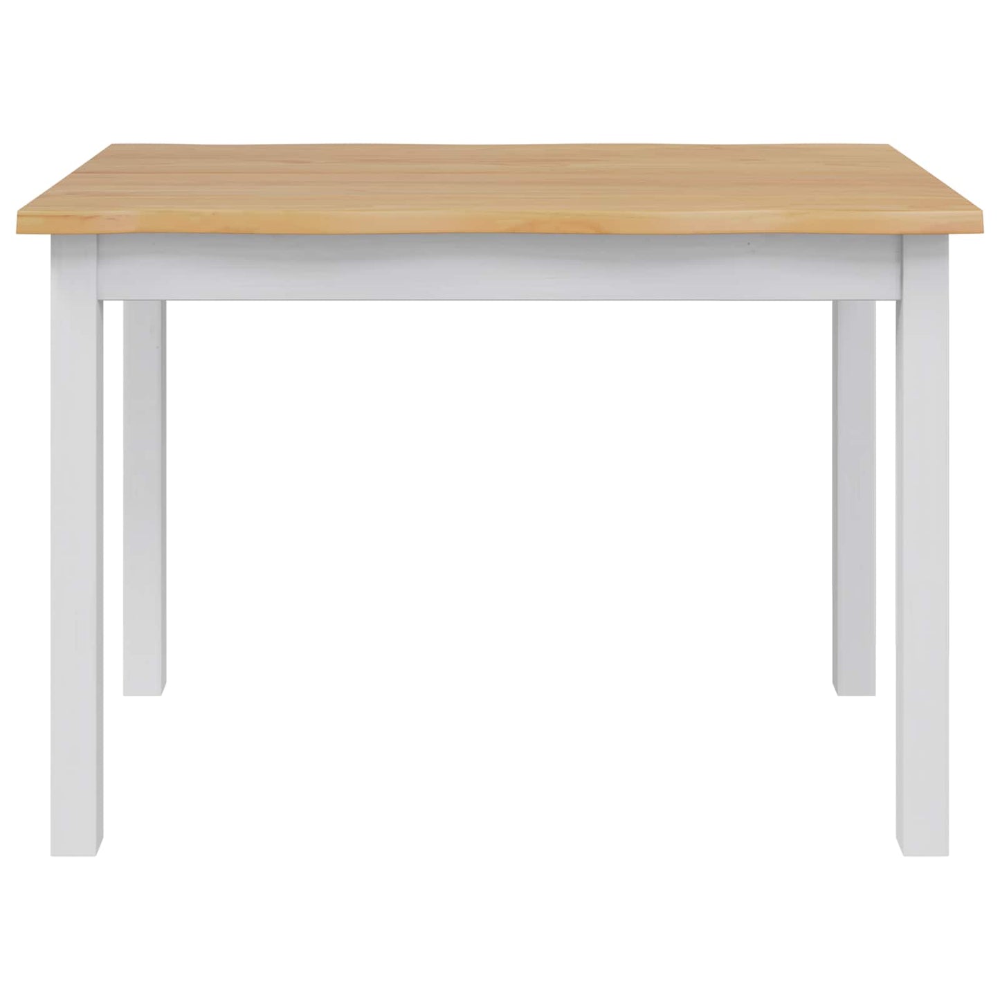 Dining Table EKAI White 112 x 70 x 76.5 cm Solid Pine Wood