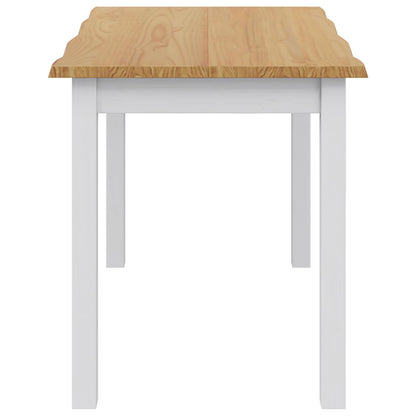 Dining Table EKAI White 112 x 70 x 76.5 cm Solid Pine Wood