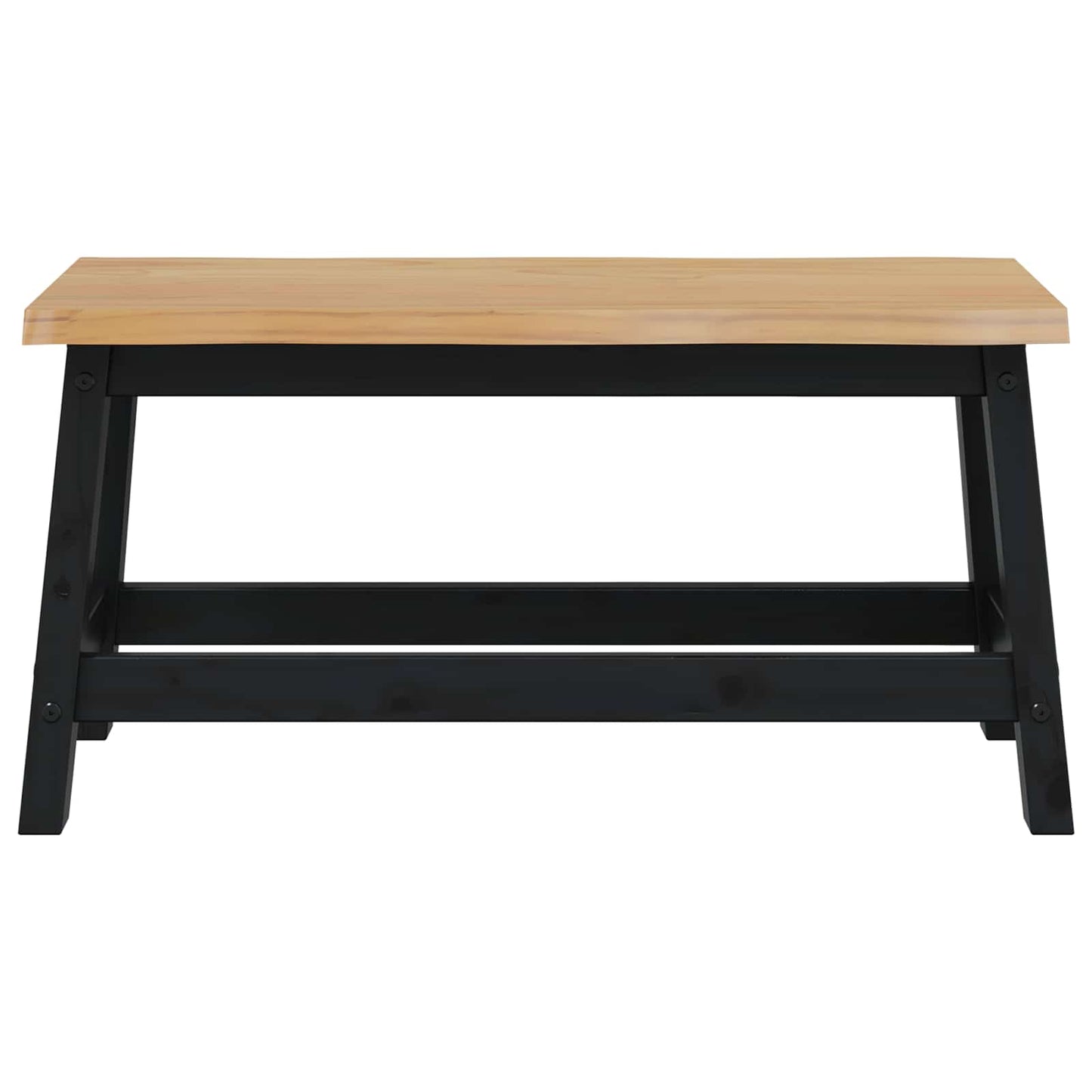 Dining Bench EKAI Black 91.5 x 29 x 45.5 cm Solid Pine Wood