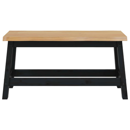 Dining Bench EKAI Black 91.5 x 29 x 45.5 cm Solid Pine Wood