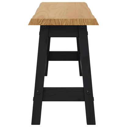 Dining Bench EKAI Black 91.5 x 29 x 45.5 cm Solid Pine Wood