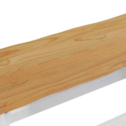 Dining Bench EKAI White 91.5 x 29 x 45.5 cm Solid Pine Wood