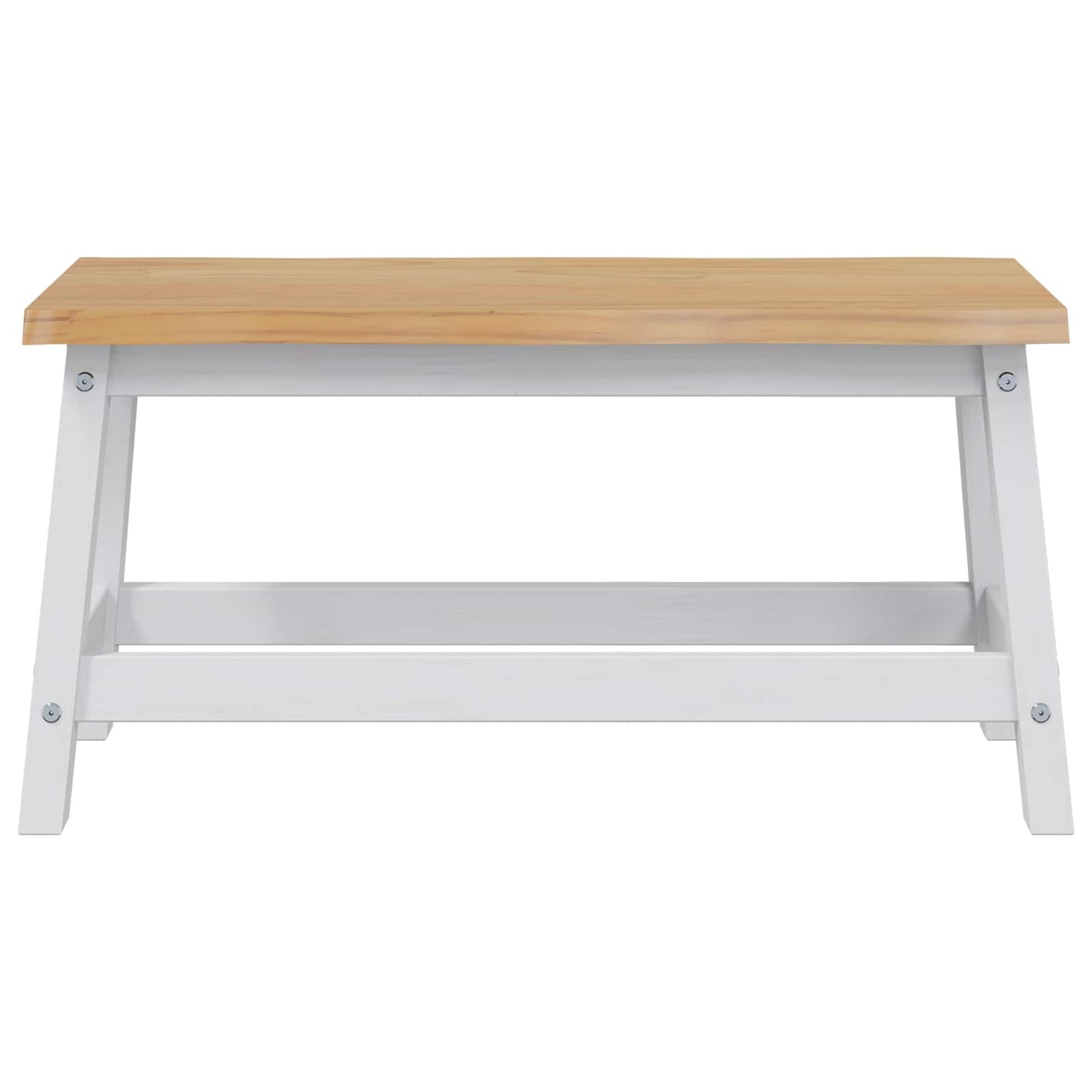 Dining Bench EKAI White 91.5 x 29 x 45.5 cm Solid Pine Wood