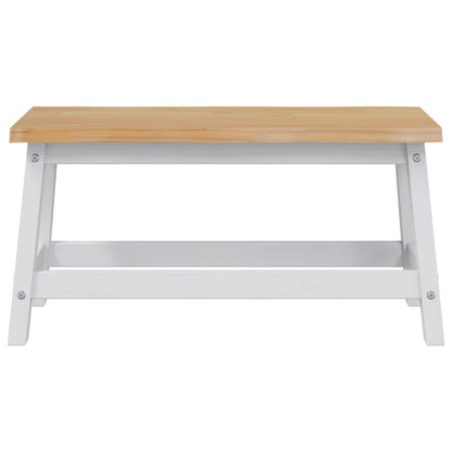 Dining Bench EKAI White 91.5 x 29 x 45.5 cm Solid Pine Wood