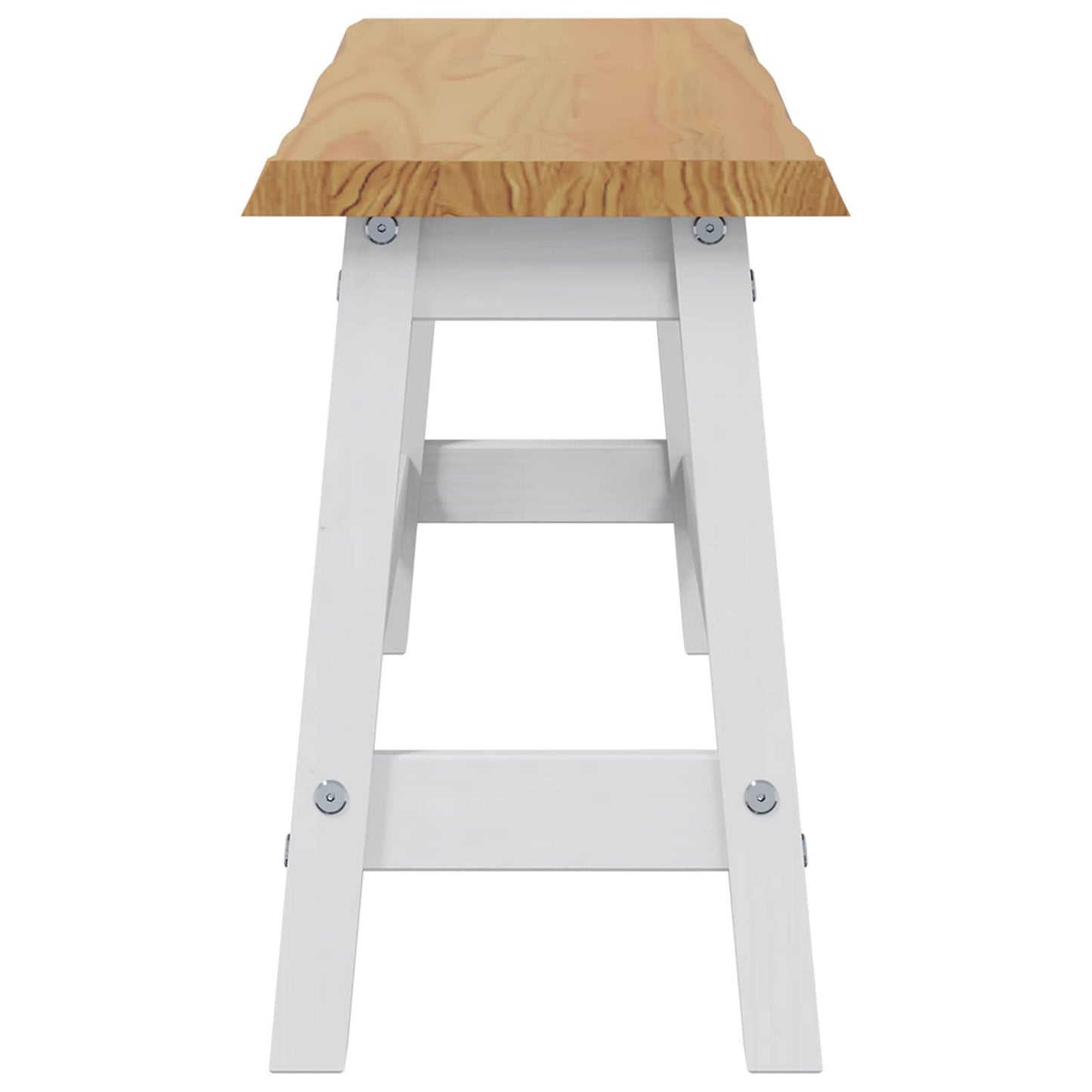 Dining Bench EKAI White 91.5 x 29 x 45.5 cm Solid Pine Wood