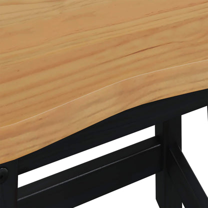 Bar Stool EKAI 2 pcs Black 40 x 29 x 45.5 cm Solid Pine Wood