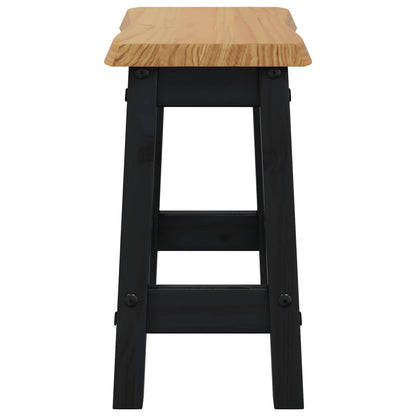 Bar Stool EKAI 2 pcs Black 40 x 29 x 45.5 cm Solid Pine Wood
