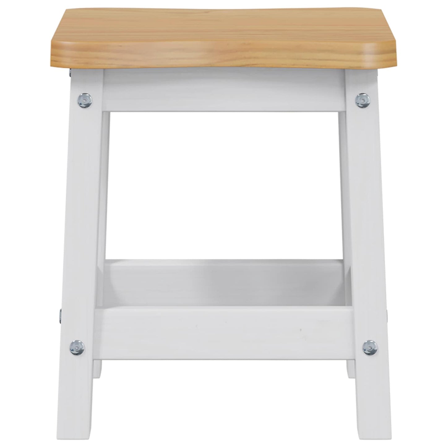 Bar Stool EKAI 2 pcs White 40 x 29 x 45.5 cm Solid Pine Wood