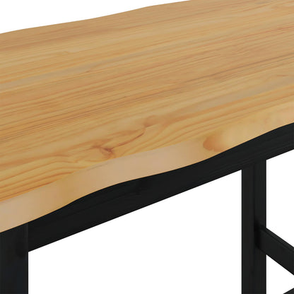 High Bar Table EKAI Black 112 x 70 x 91 cm Solid Pine Wood