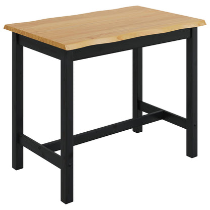 High Bar Table EKAI Black 112 x 70 x 91 cm Solid Pine Wood
