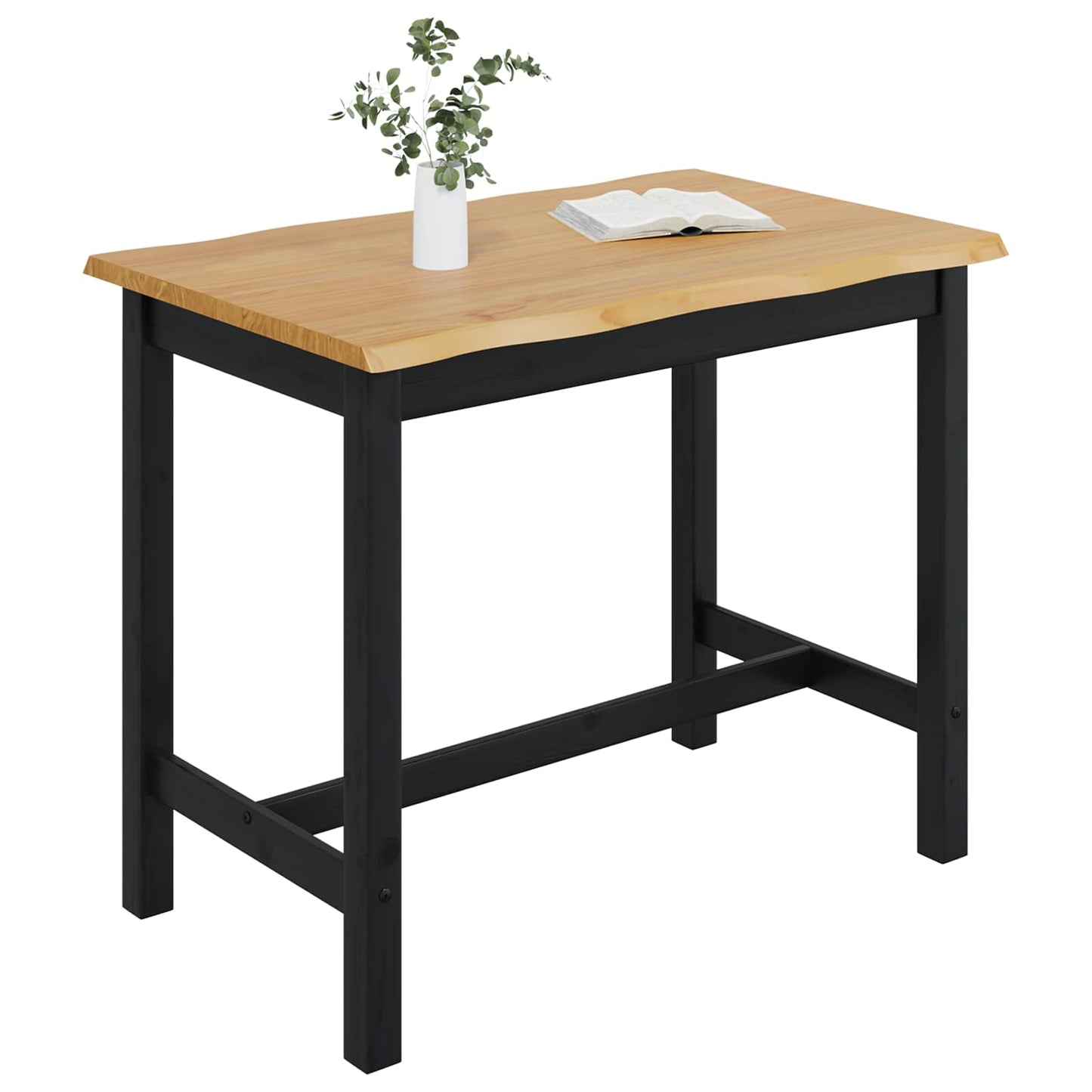 High Bar Table EKAI Black 112 x 70 x 91 cm Solid Pine Wood
