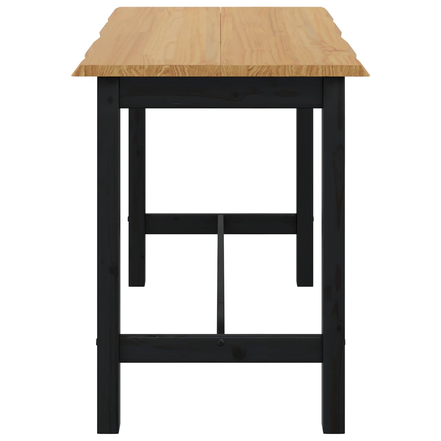 High Bar Table EKAI Black 112 x 70 x 91 cm Solid Pine Wood