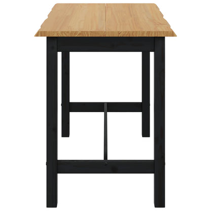 High Bar Table EKAI Black 112 x 70 x 91 cm Solid Pine Wood