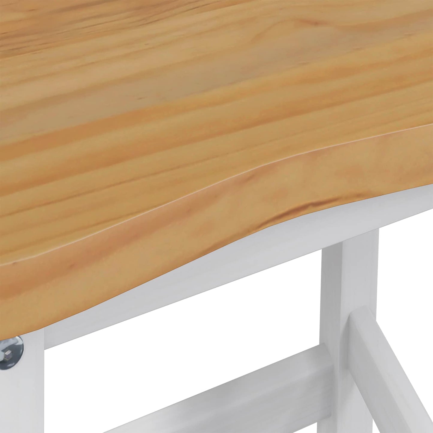 High Bar Stool EKAI 2 pcs White 40 x 29 x 63 cm Solid Pine Wood