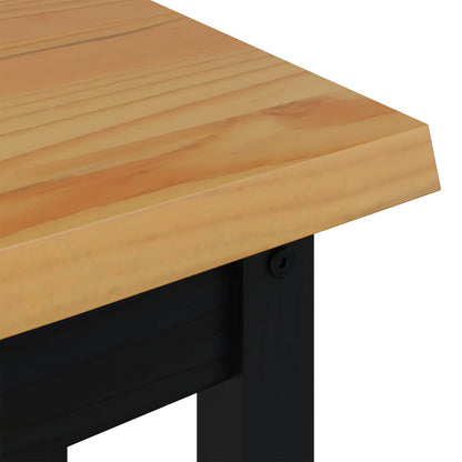 Console Table EKAI Black 112 x 35 x 76 cm Solid Pine Wood