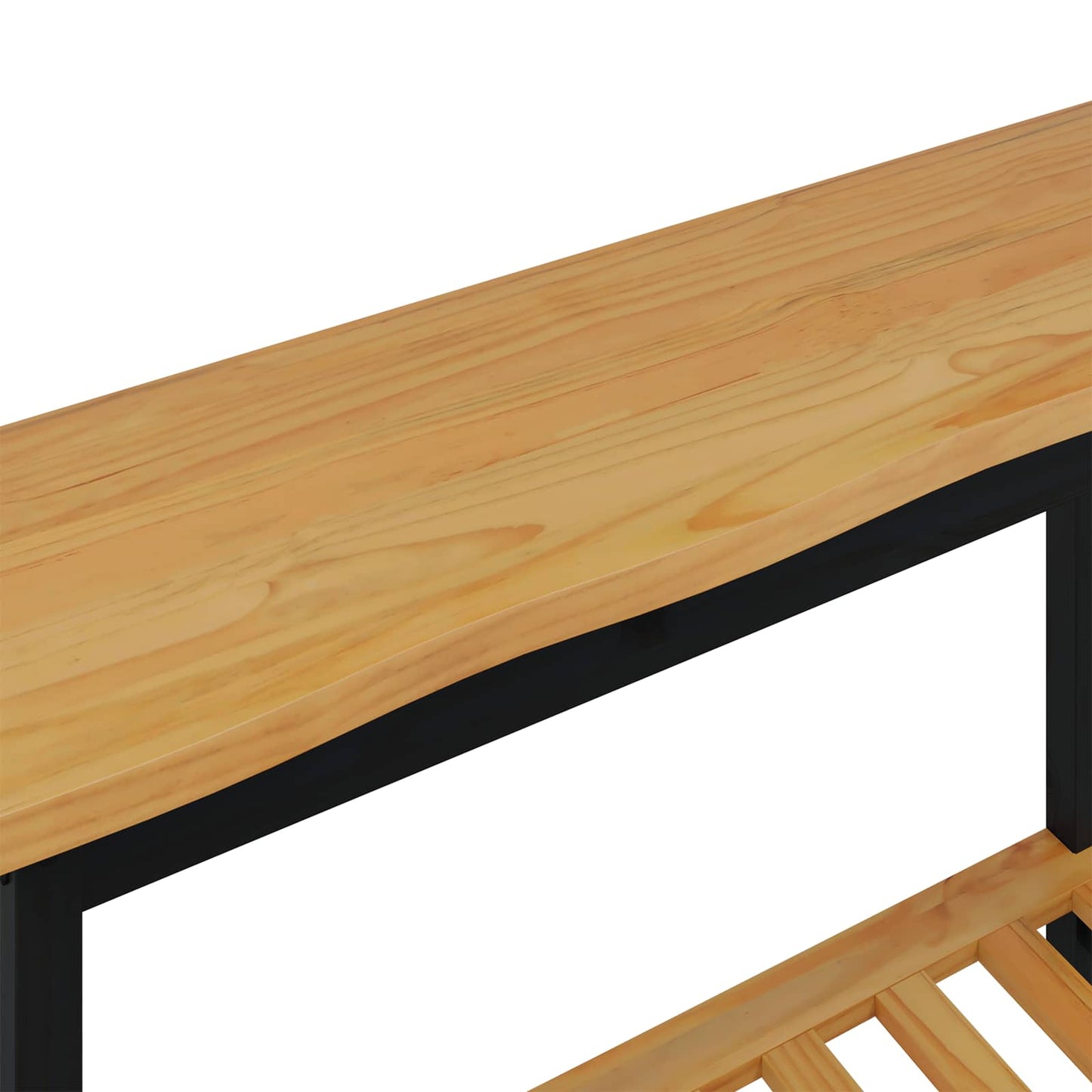 Console Table EKAI Black 112 x 35 x 76 cm Solid Pine Wood