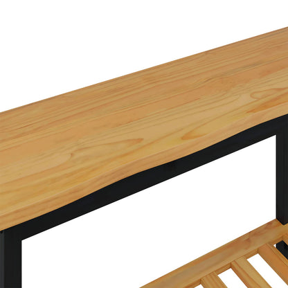 Console Table EKAI Black 112 x 35 x 76 cm Solid Pine Wood