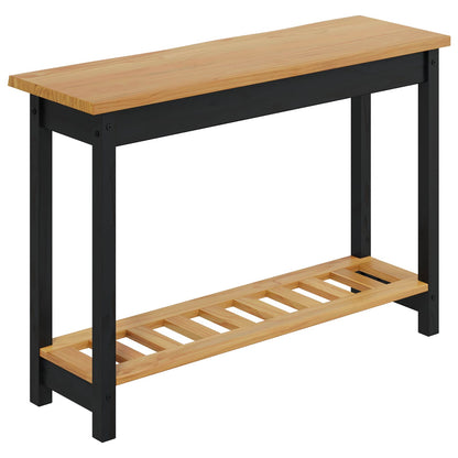 Console Table EKAI Black 112 x 35 x 76 cm Solid Pine Wood