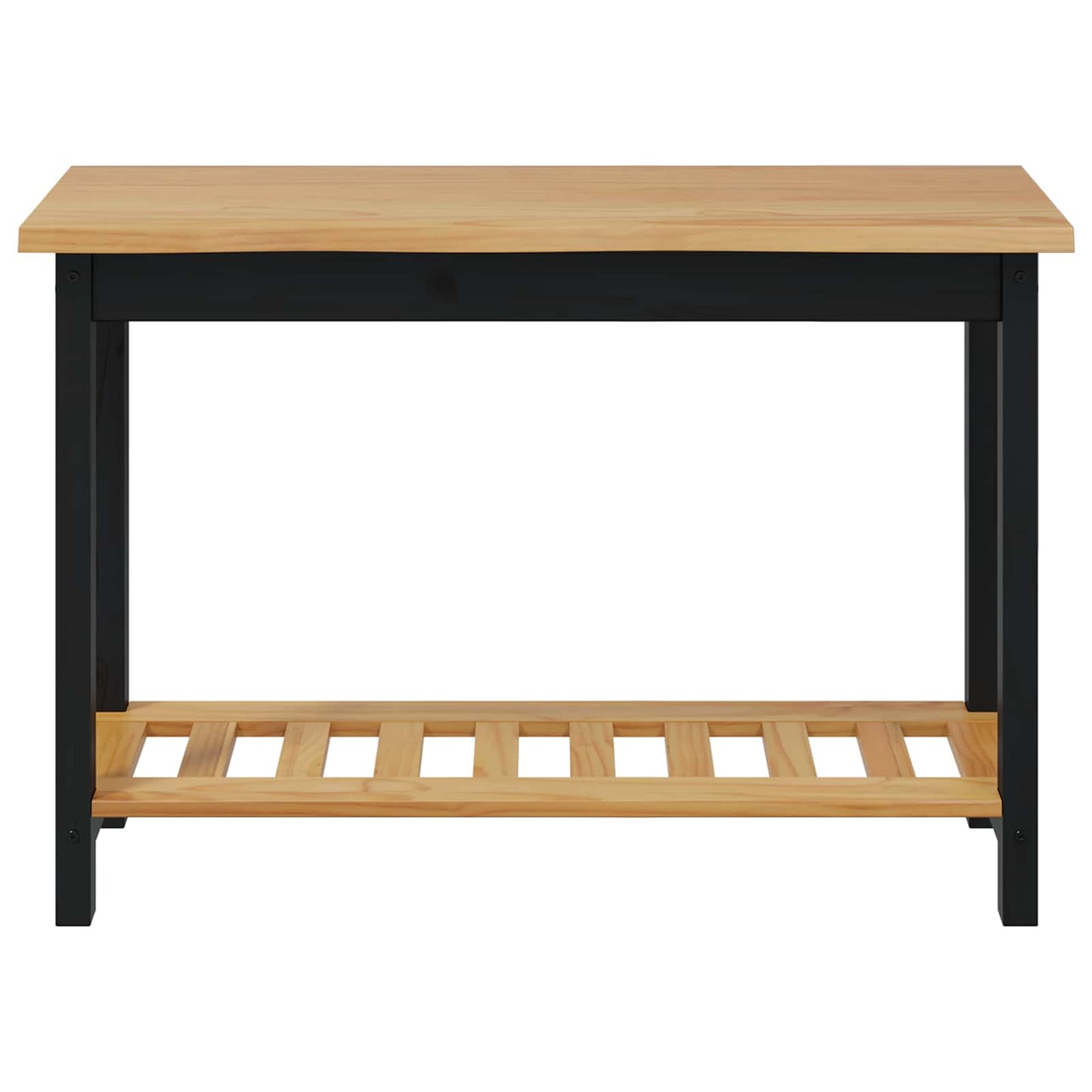 Console Table EKAI Black 112 x 35 x 76 cm Solid Pine Wood