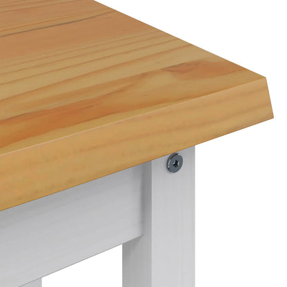 Console Table EKAI White 112 x 35 x 76 cm Solid Pine Wood