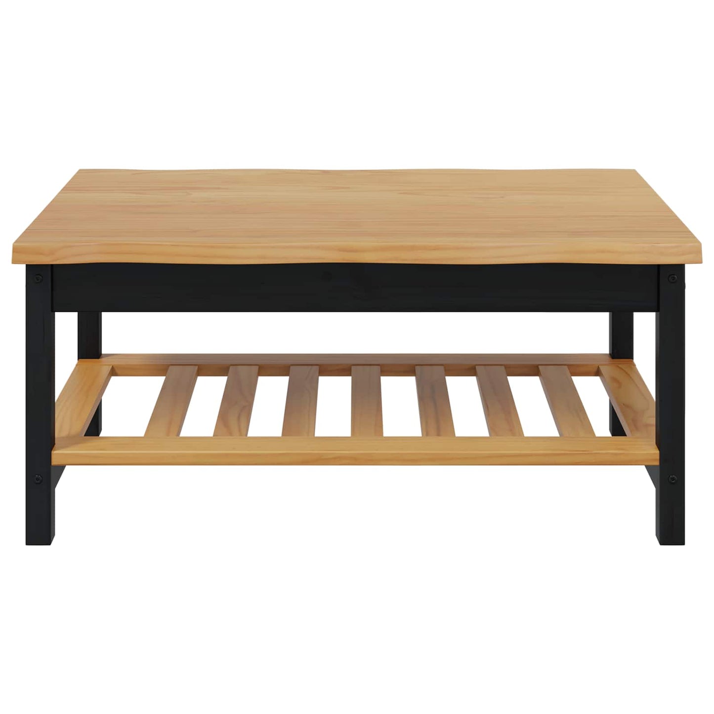Coffee Table EKAI Black 100 x 60 x 45.5 cm Solid Pine Wood