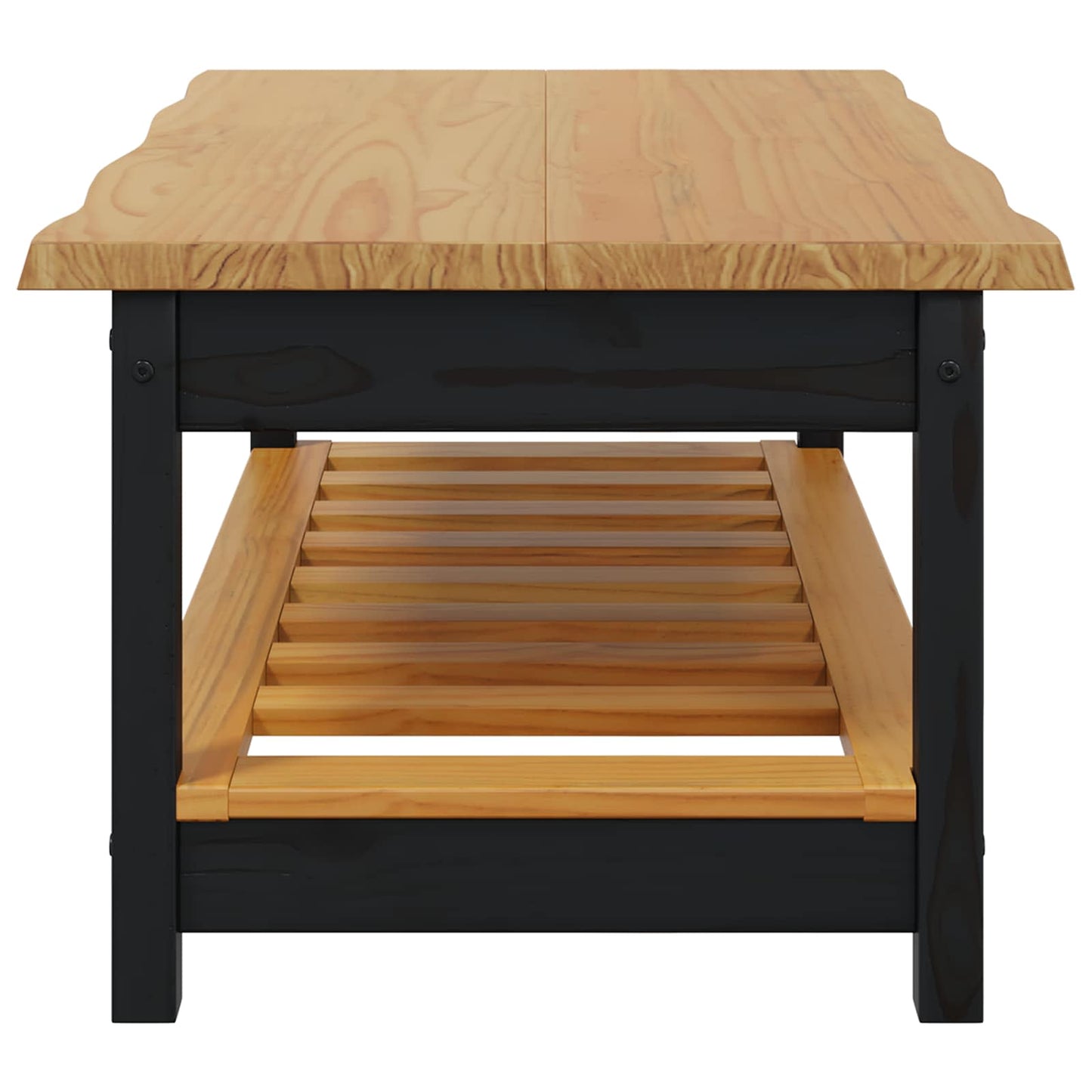 Coffee Table EKAI Black 100 x 60 x 45.5 cm Solid Pine Wood