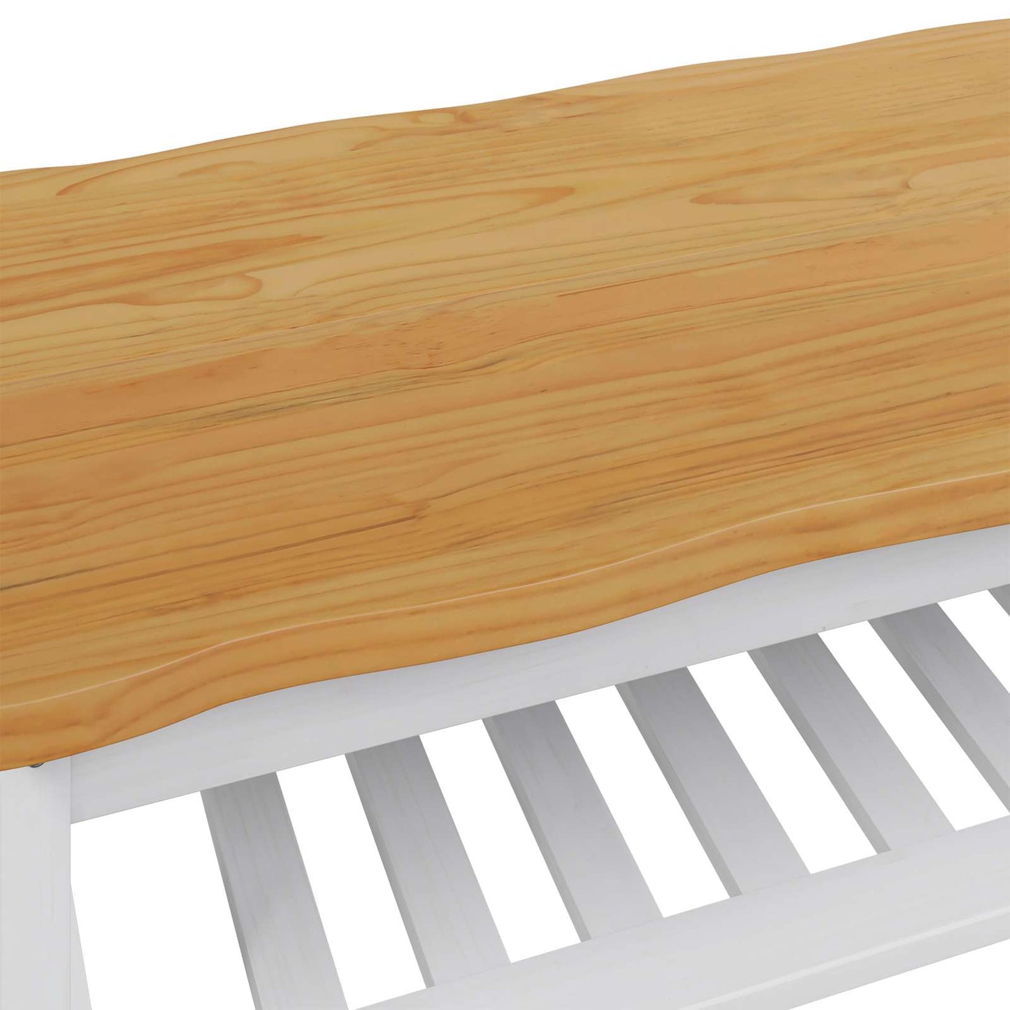 Coffee Table EKAI White 100 x 60 x 45.5 cm Solid Pine Wood