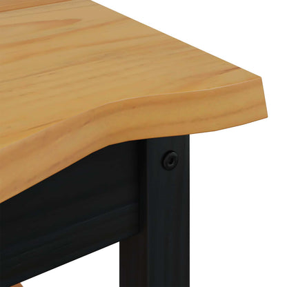 Side Table EKAI Black 50 x 50 x 45.5 cm Solid Pine Wood