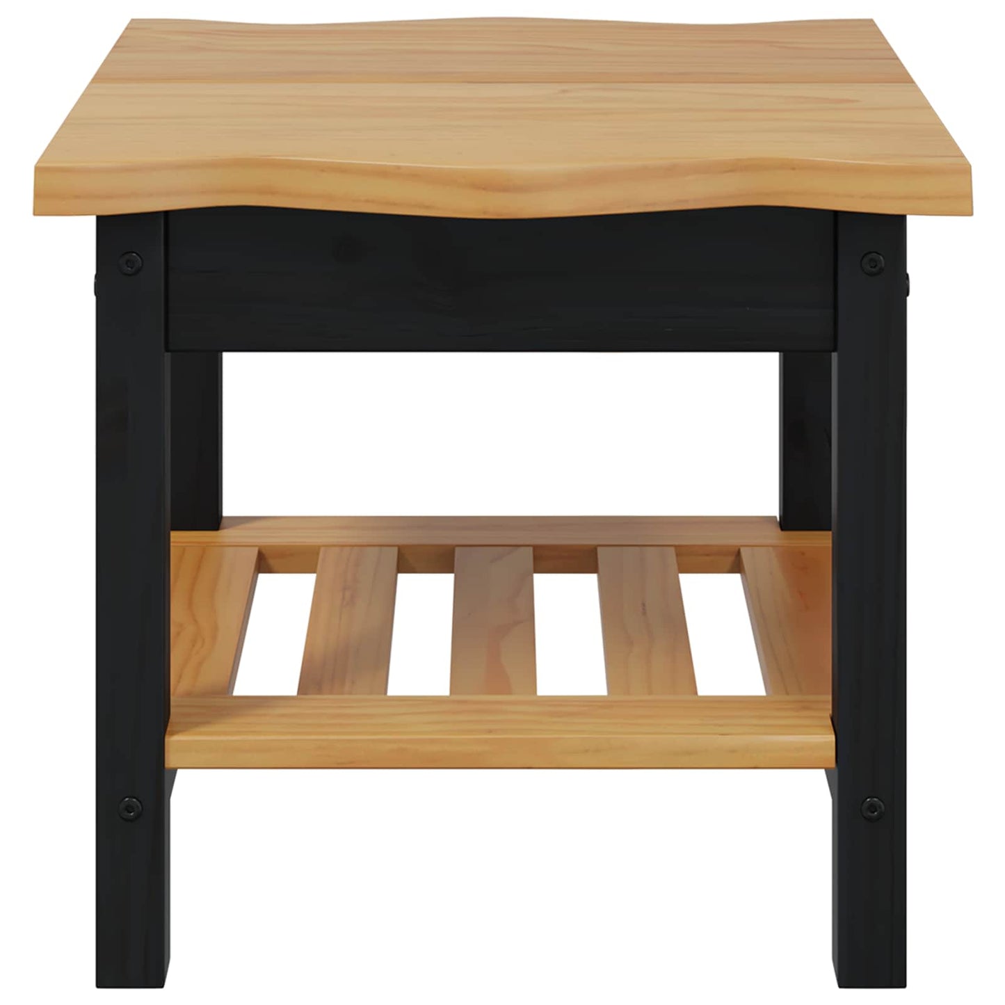 Side Table EKAI Black 50 x 50 x 45.5 cm Solid Pine Wood