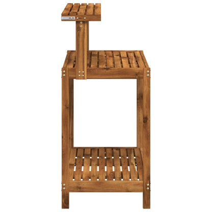 Outdoor Potting Bench 86.5 x 48.5 x 106 cm Solid Acacia Wood