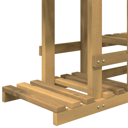 Plant Stand White 93.5 x 25 x 91.5 cm Solid Acacia Wood
