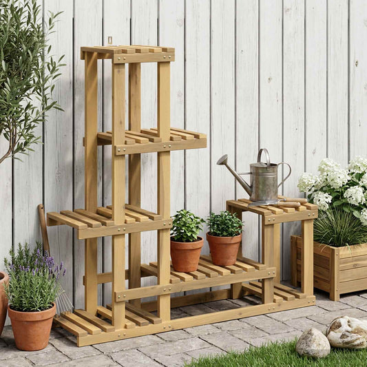 Plant Stand White 93.5 x 25 x 91.5 cm Solid Acacia Wood